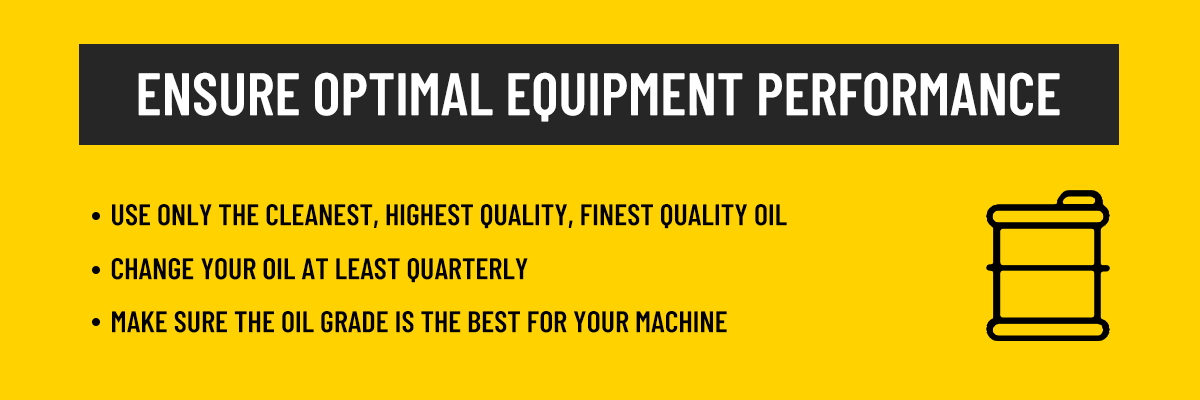 Ensure optimal equipment performance Ensure optimal equipment performance